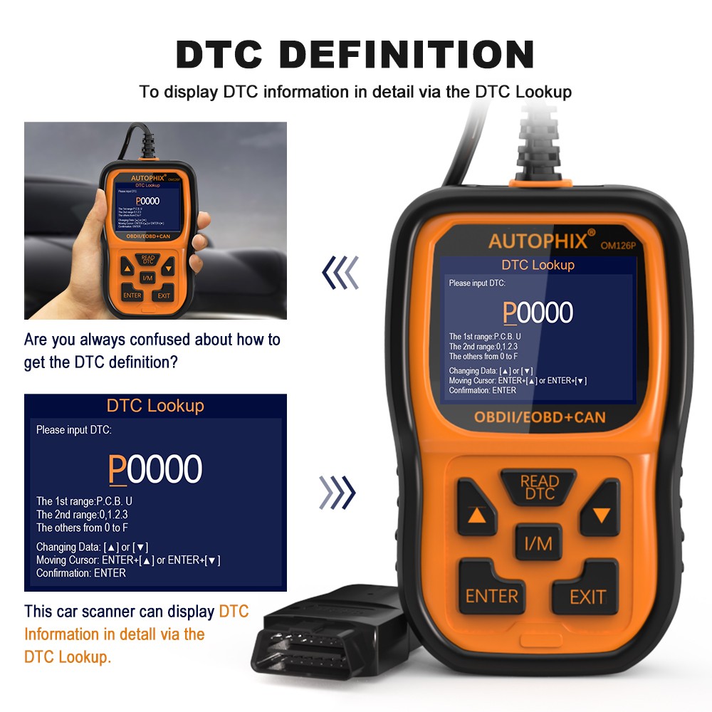AUTOPHIX OM126P OBD2 Scanner Check Engine Enhanced Code Reader Auto Diagnostic