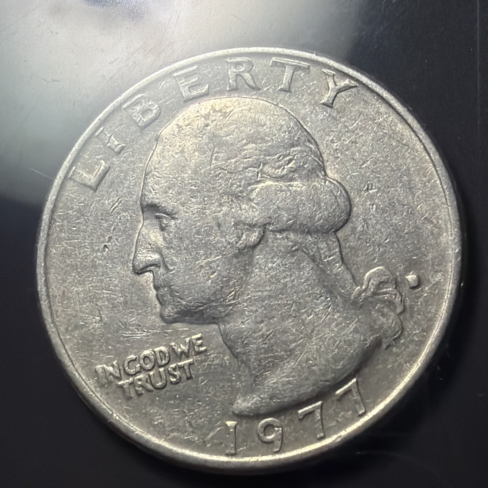 1977-D Washington Quarter Filled D Mint Mark Error Coin Rare