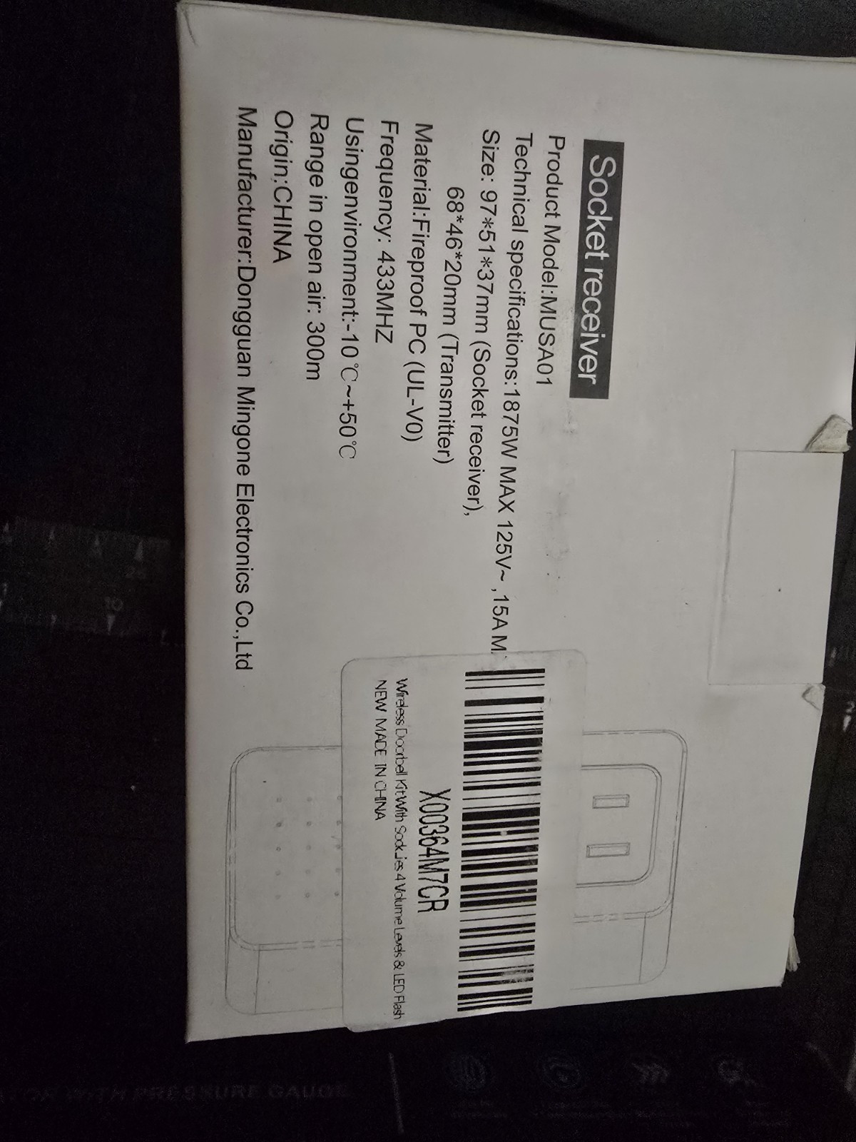 Wireless doorbell kit