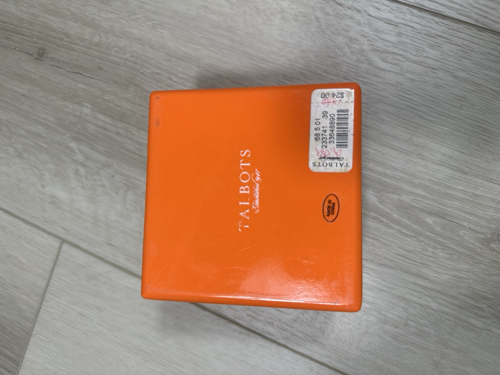 Talbots Orange Trinket Box with Sunflower 🌻