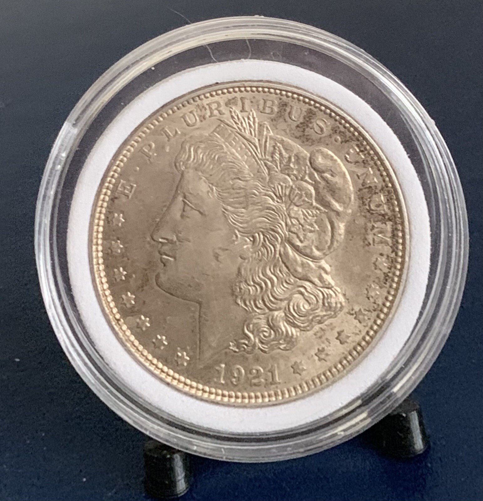 1921 Morgan silver dollar **105 yo Coin** Nice Gold Toning & Detail Great Coin