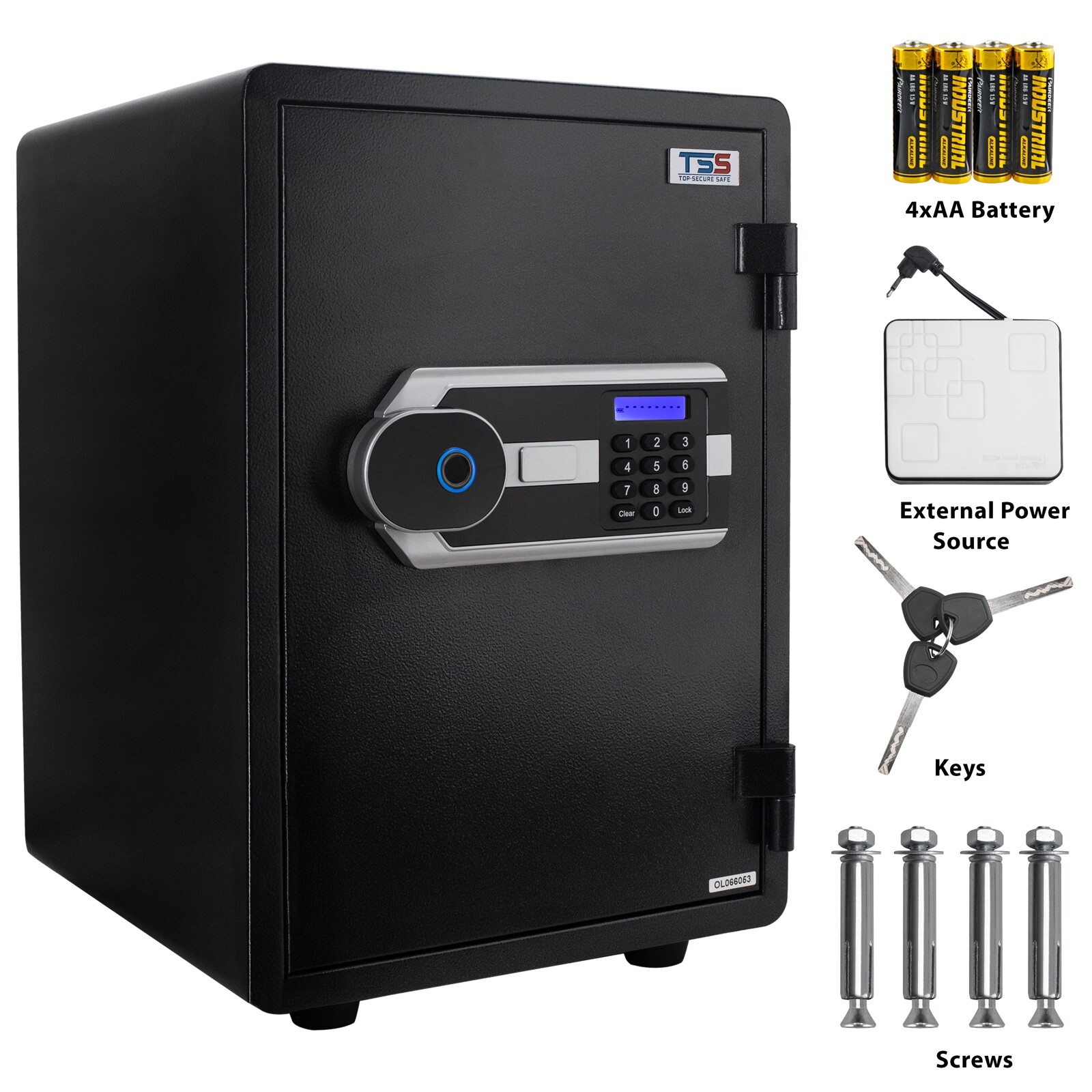 Digital Biometric Fireproof Waterproof Safe Box for Home Office Cash Jewelry