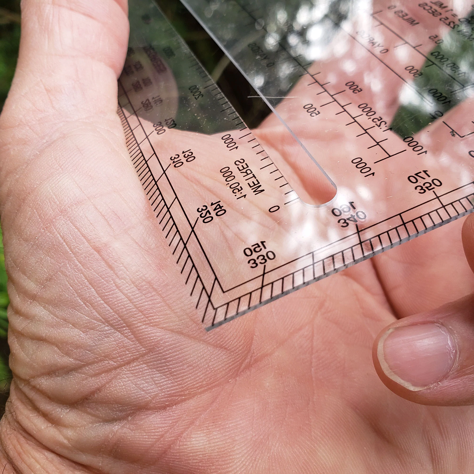 Military Map Protractor 2-Pack Set - Coordinate Scales for Map Navigation