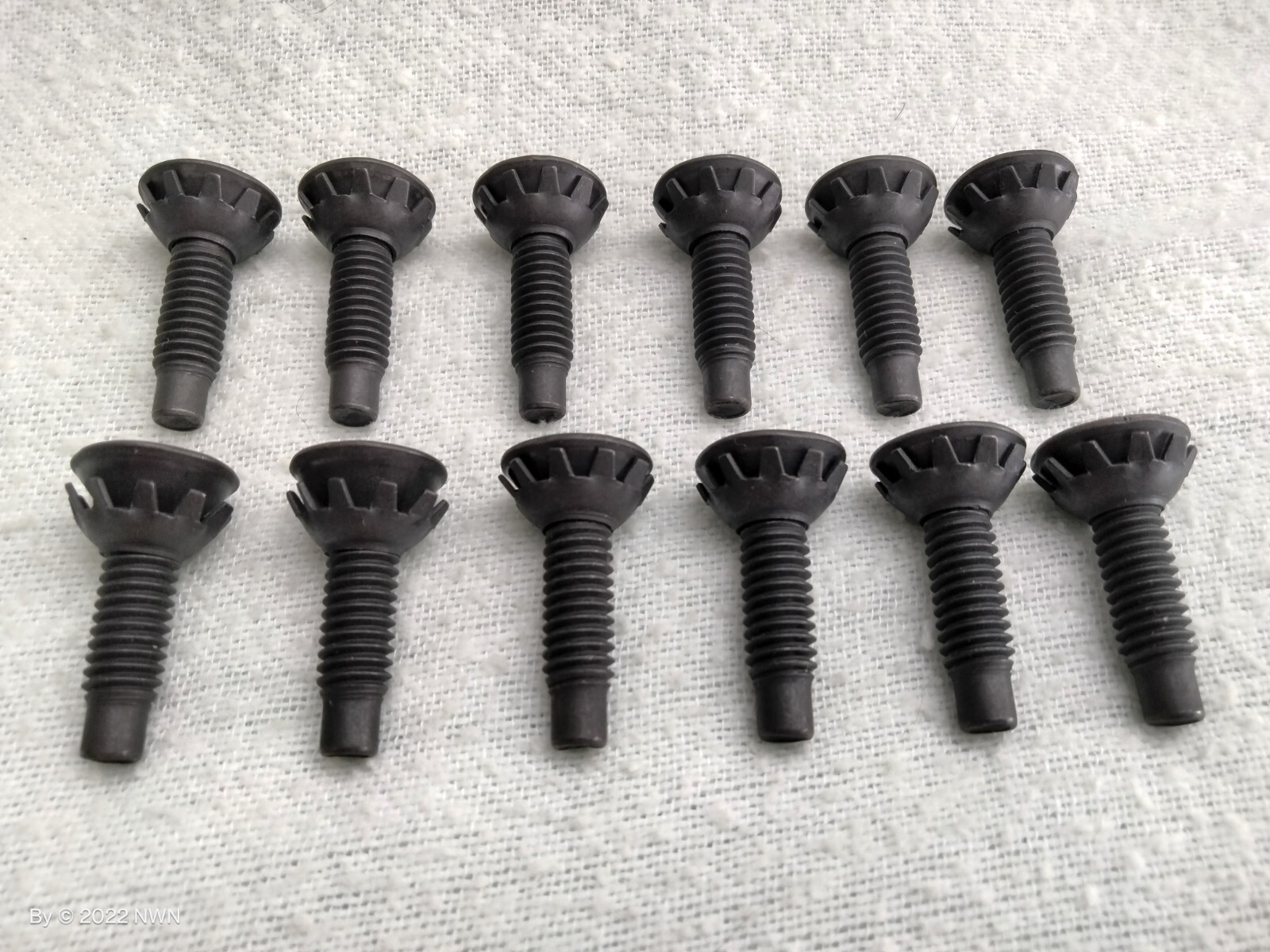 1962 67 NOVA Door Upper Lower Hinge Bolt Screw Kit 12pcs ~ CORRECT 10 STAMP USA