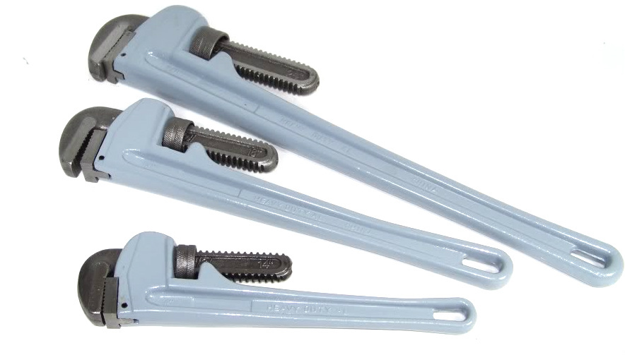 3 pcs Aluminum Pipe Wrench Set 14", 18", 24" Hand Tools