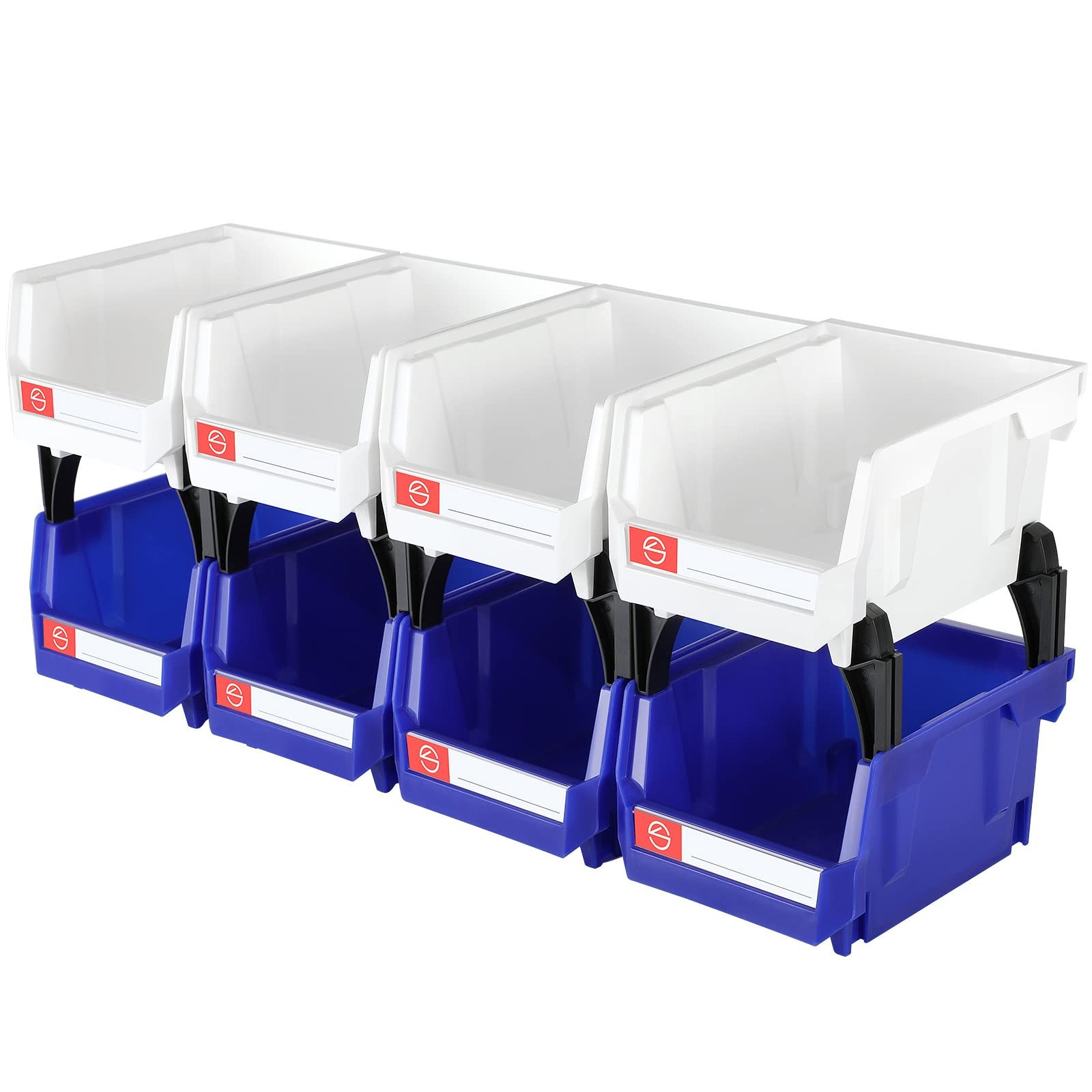 Storage Organizer Bins,Wall Mount Storage Parts Rack,Stackable Shop Tool Bins...