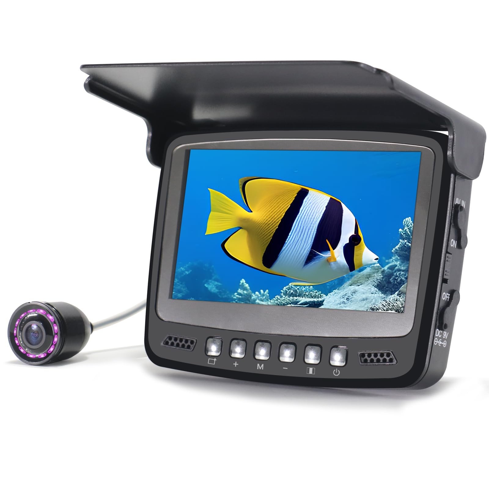 Underwater Fishing Camera, 1000TVL Portable Fish Finder with 4.3" HD Monitor,...