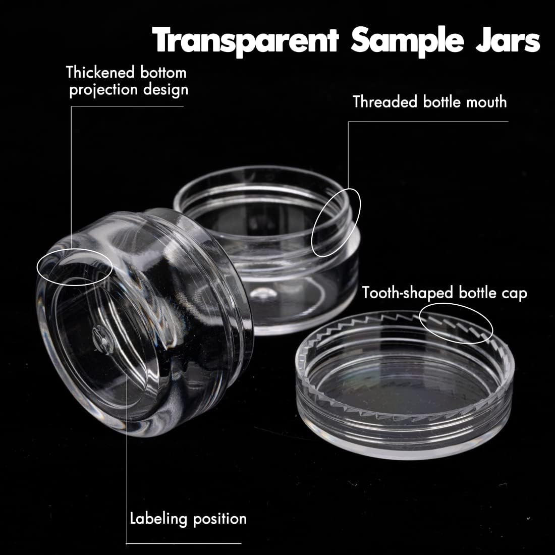 3 Gram Sample Containers 25 Count Empty Lip Balm Containers with Labels | Leak P