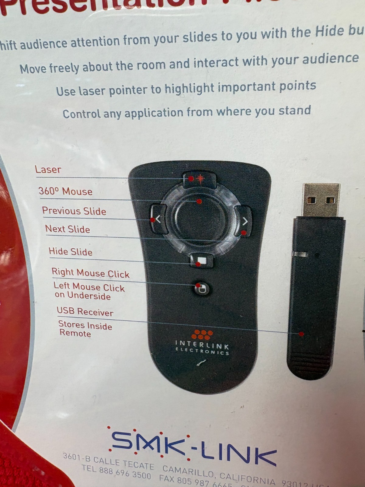 NEW Older Model VP6450 Presentation Pilot Pro