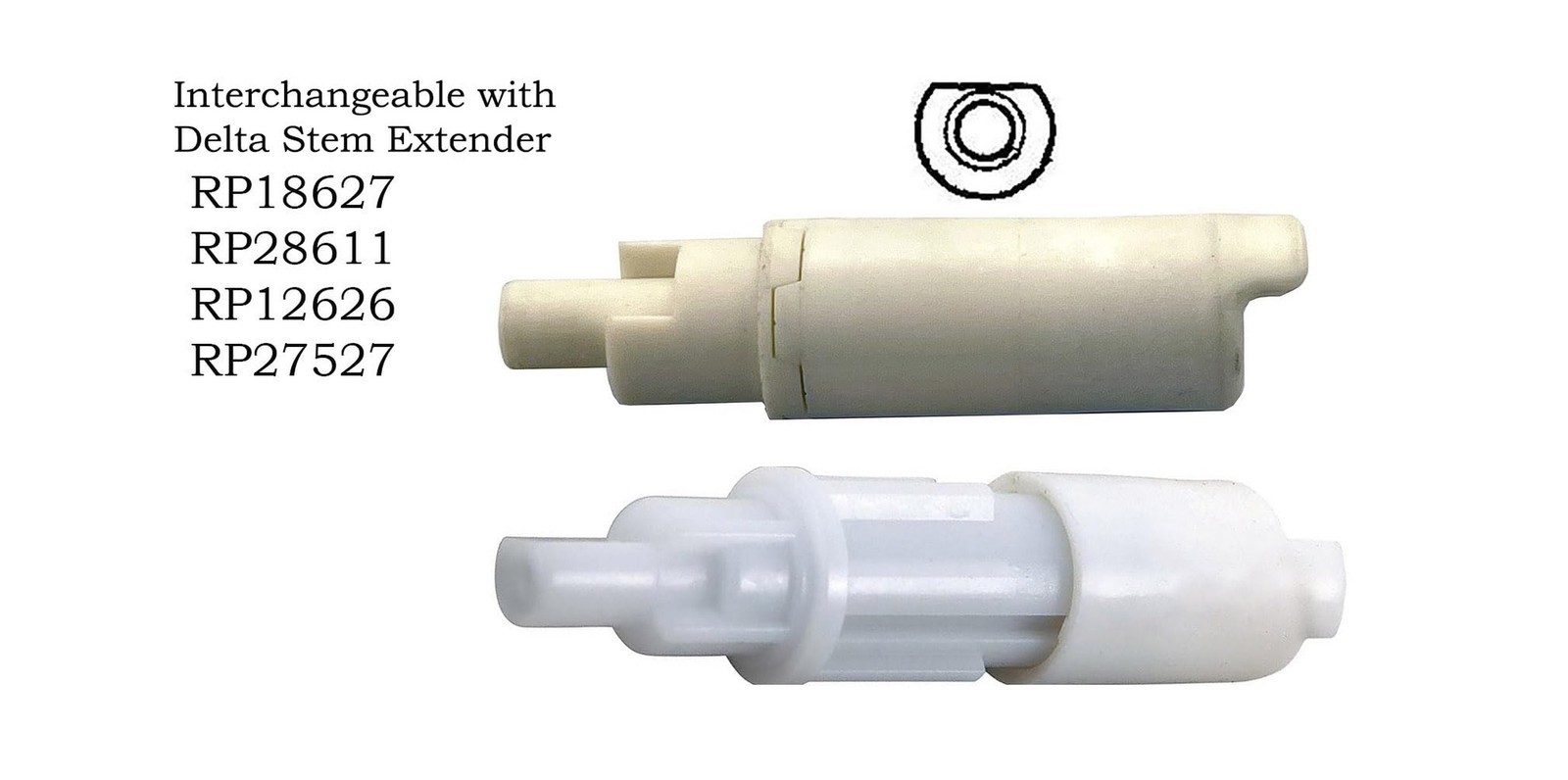 Generic Delta Shower Stem Extension Extender Brass Tip