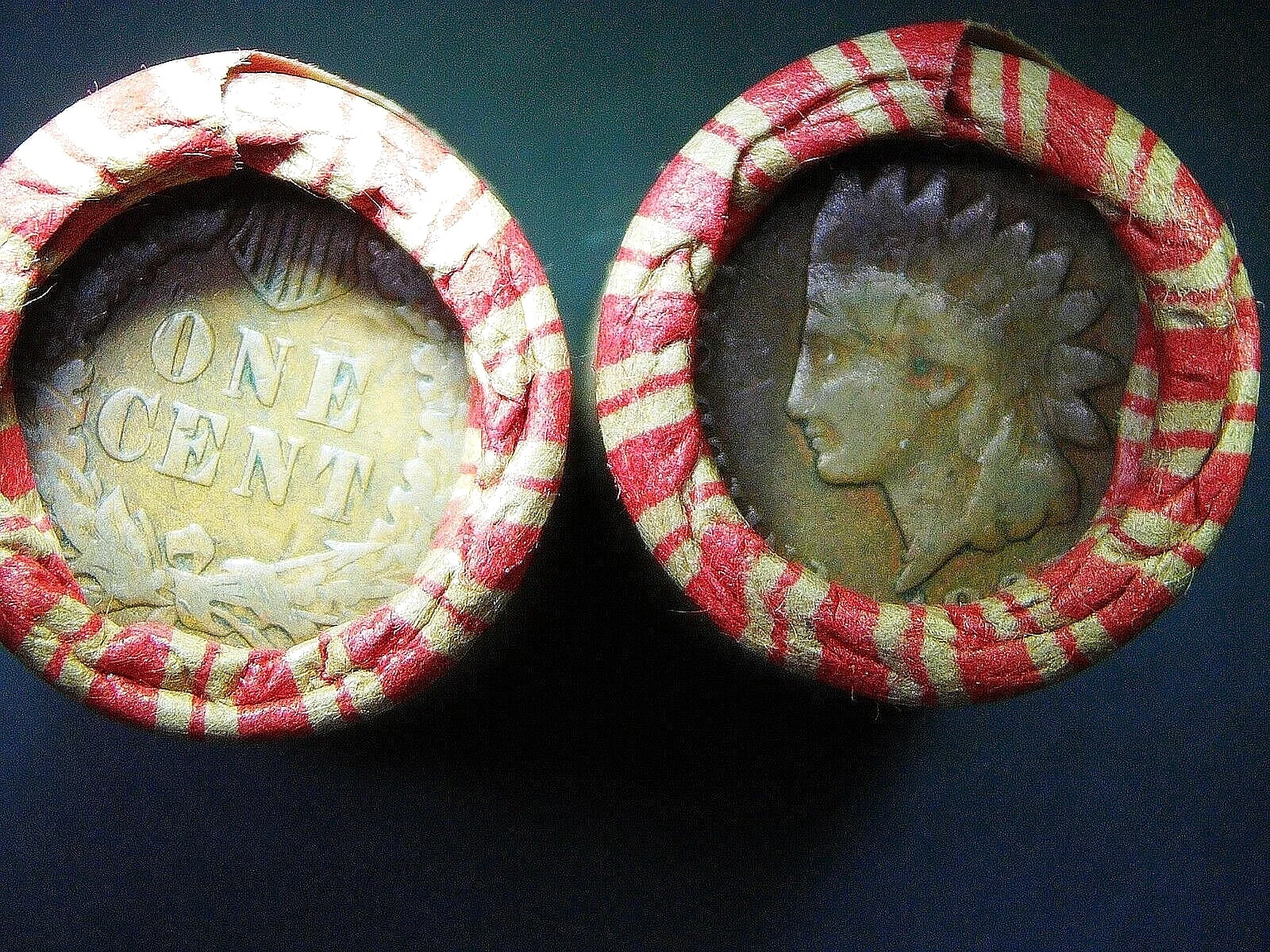 50 1907 INDIAN HEAD PENNY ROLL GOOD/BTR. /FINE CONDITION READABLE DATES NO JUNK