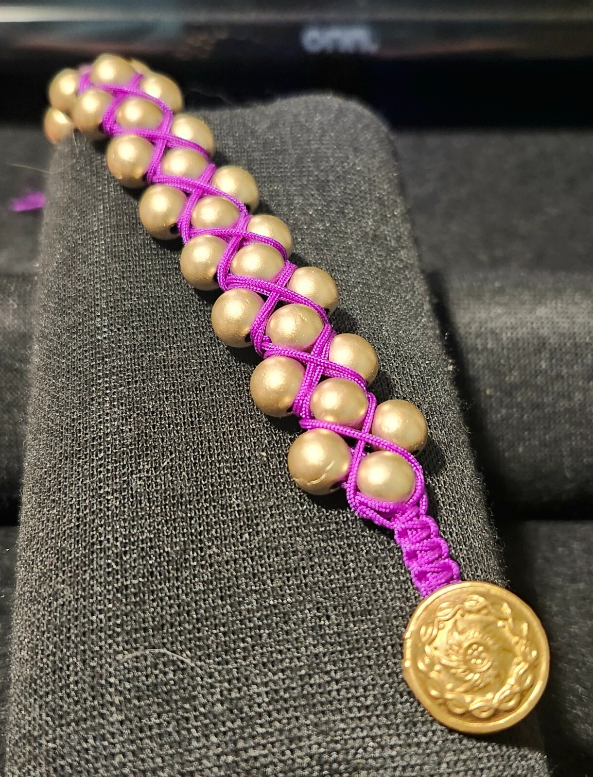 Handmade Nylon and Bead Bracelet