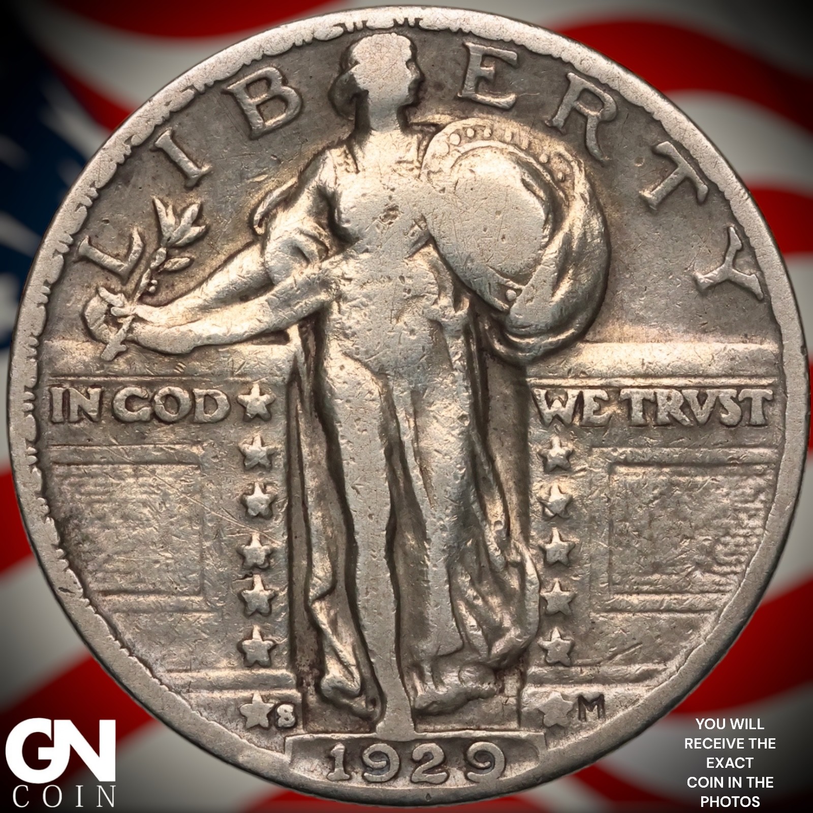 1929 S Standing Liberty Quarter B0463