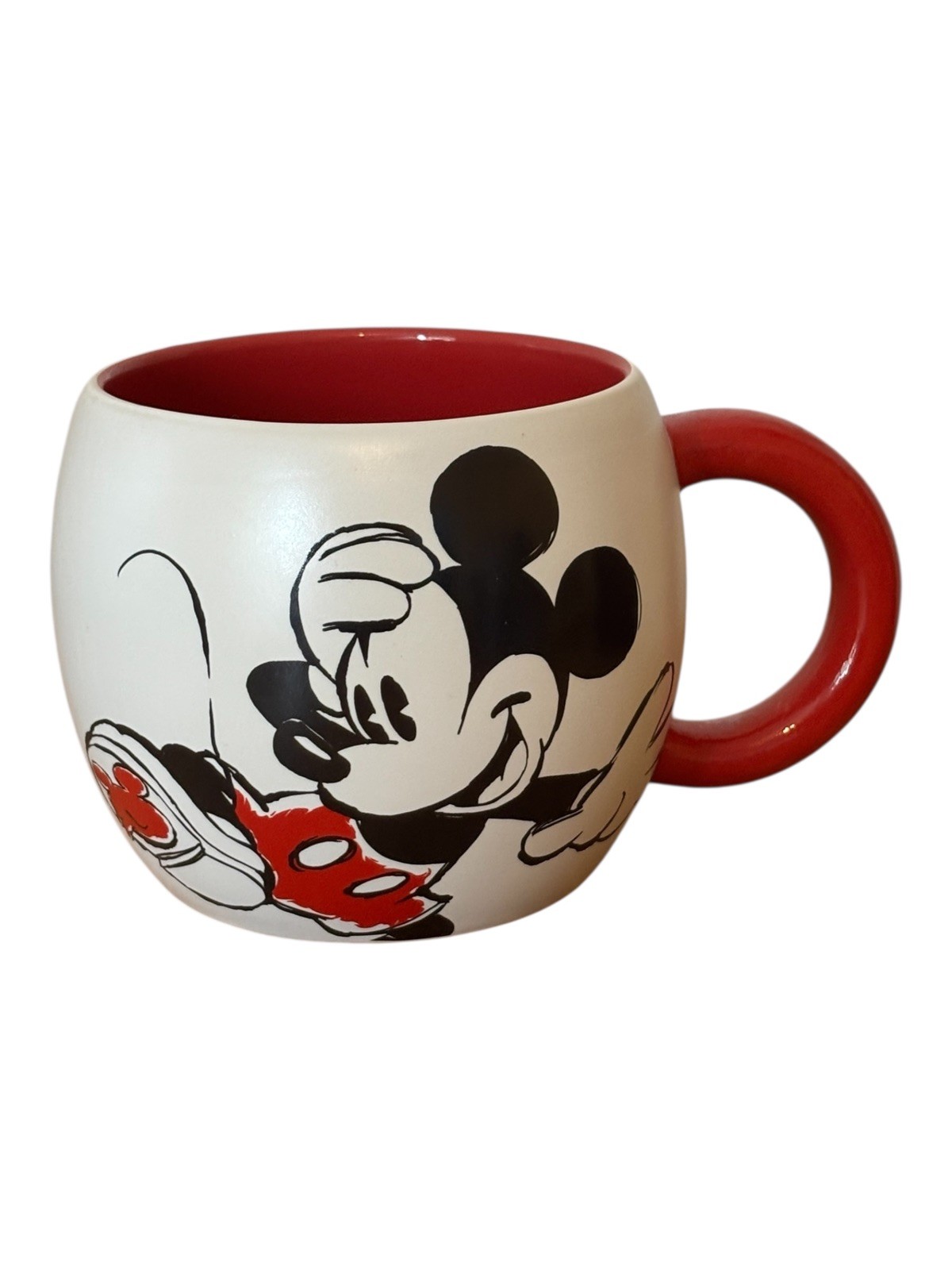Disney Store Exclusive Mickey Mouse Paint Splatter Large Barrel Shaped Mug VGC