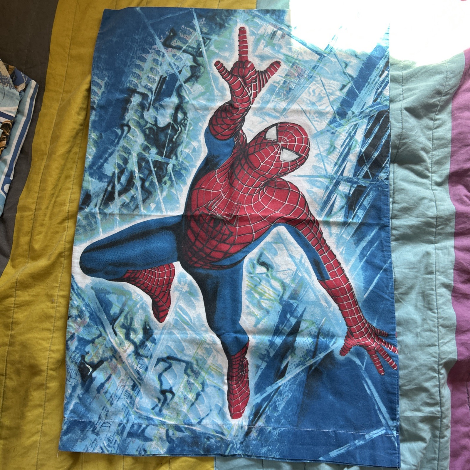 Spiderman Ultimate Pillowcase Standard Size Marvel Double Sided Kids EUC one