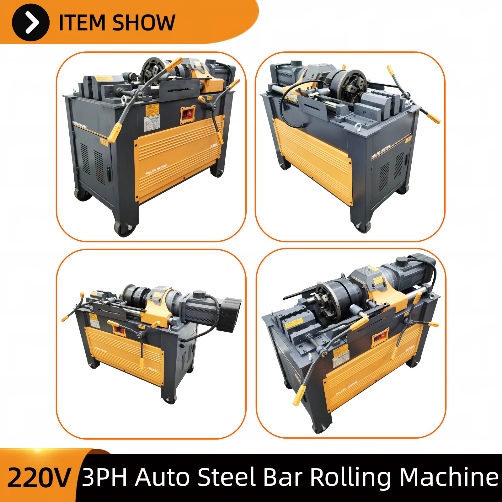 220V 3PH Automatic Rebar Thread Rolling Machine Rebar Peeling & Threading Tool