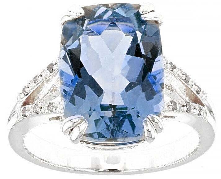 Sterling Silver Semi Mount Ring Setting CU 14X10mm Split Shank