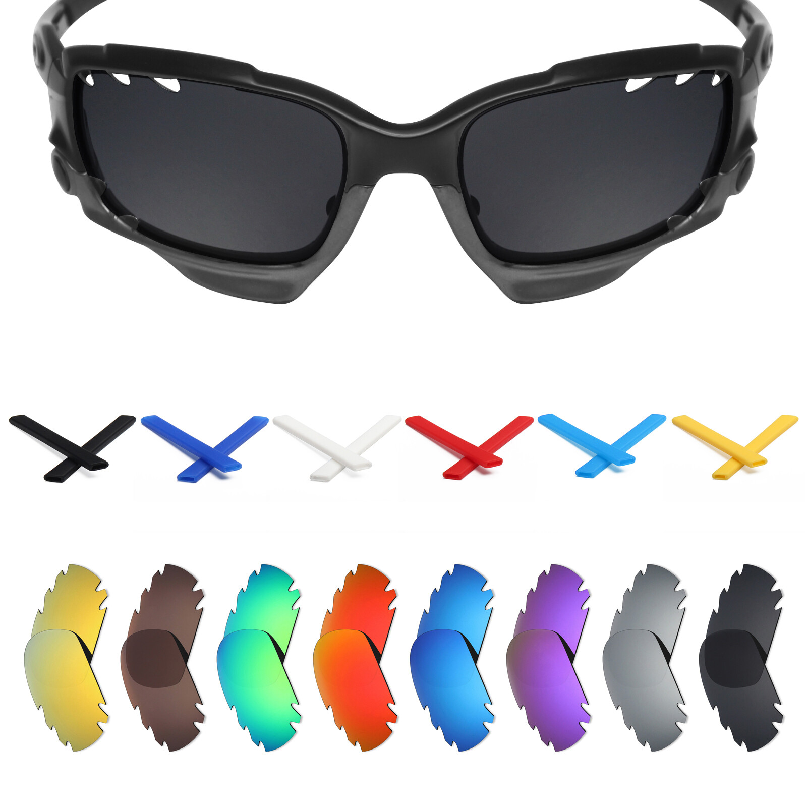 hdhut Polarized Lens and Rubber Kit for-Oakley Jawbone Vented Sunglass - Opt.