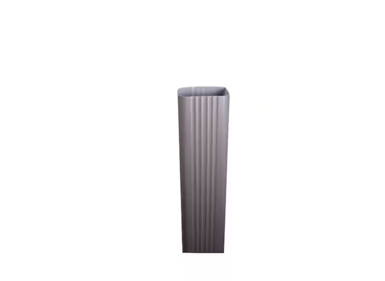 2 In. X 3 In. X 8 Ft. Musket Brown Aluminum Downpipe