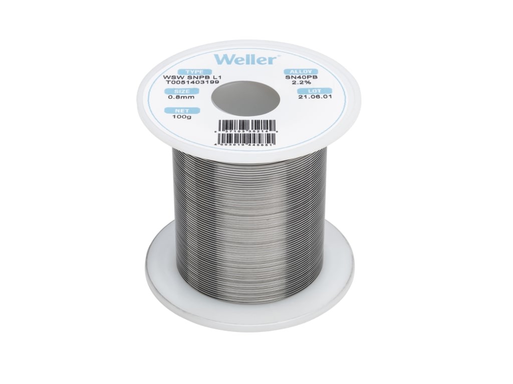 Weller T0051403199 - WSW SnPb solder wire (Sn60 Pb40 / flux content 2.2%) -
