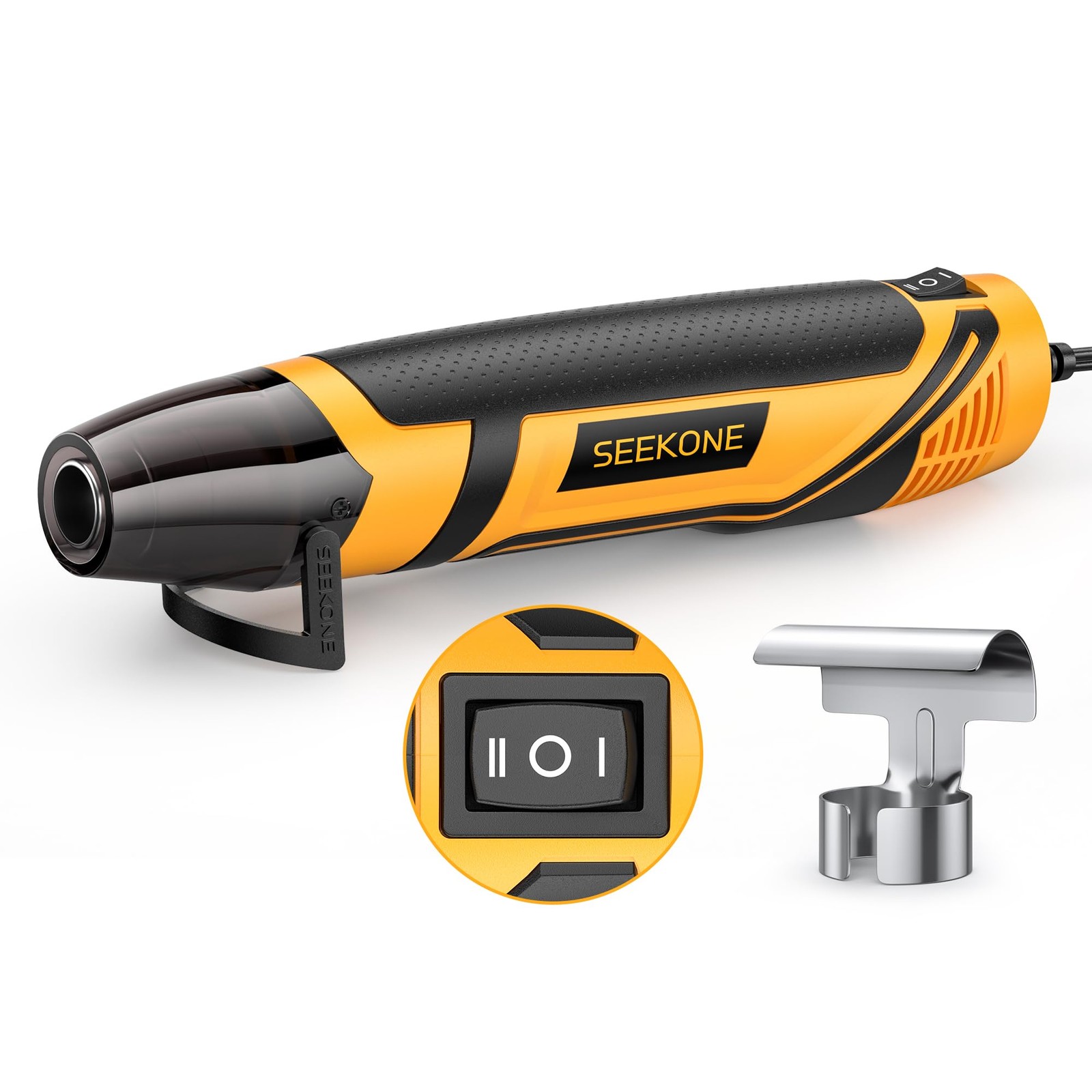 Mini Heat Gun, 350W 2-Temp Settings 500℉  842℉（260℃ 450℃） Fast Heat Hot Air G...