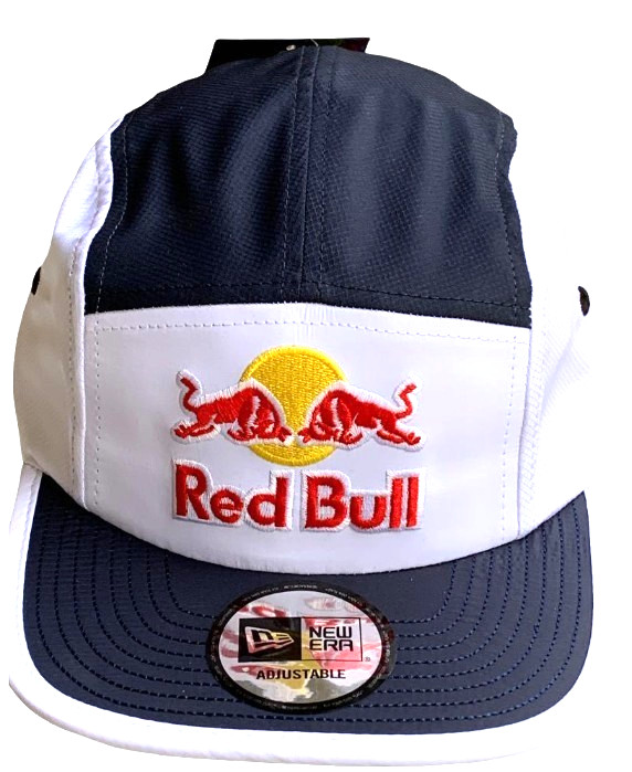 R - 5-Panel Navy & White Camper Cap. F1 Racing. BMX. MotoGP. Supercross.