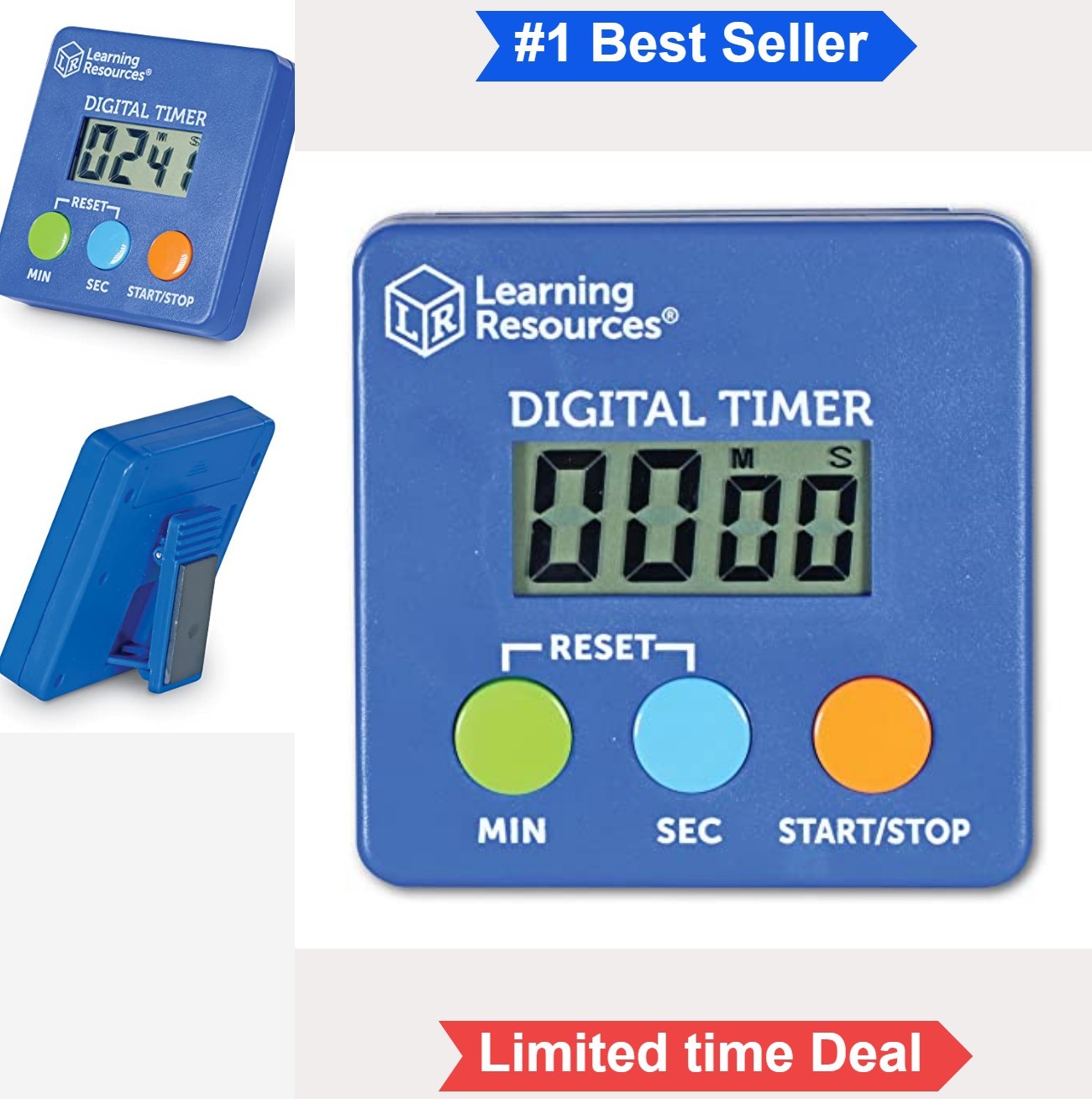 Digital Timer for Kids Magnetic Classroom Visual Stopwatch Count Up Down 100
