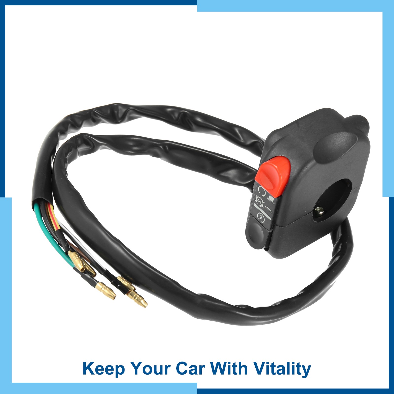 Pack(1) DC 12V 7/8" 22mm Motorcycle Handlebar Headlight Switch Ignition Switch