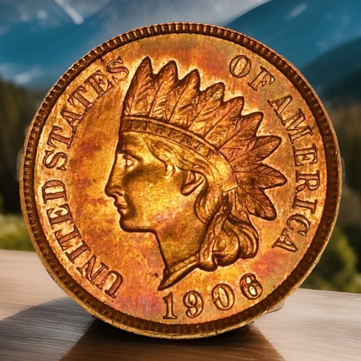 1906 indian head penny cent MS++++ RD