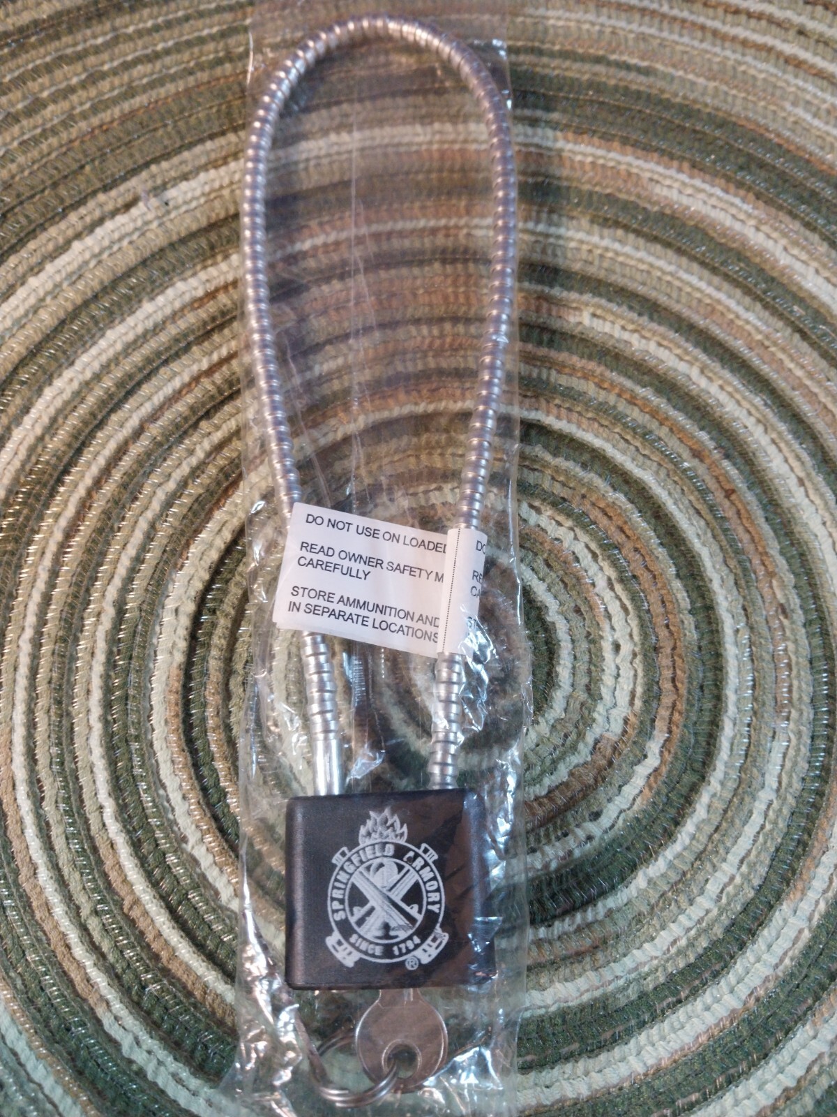New Springfield Armory Gun Lock Cable Whit 2 Sets Of Keys