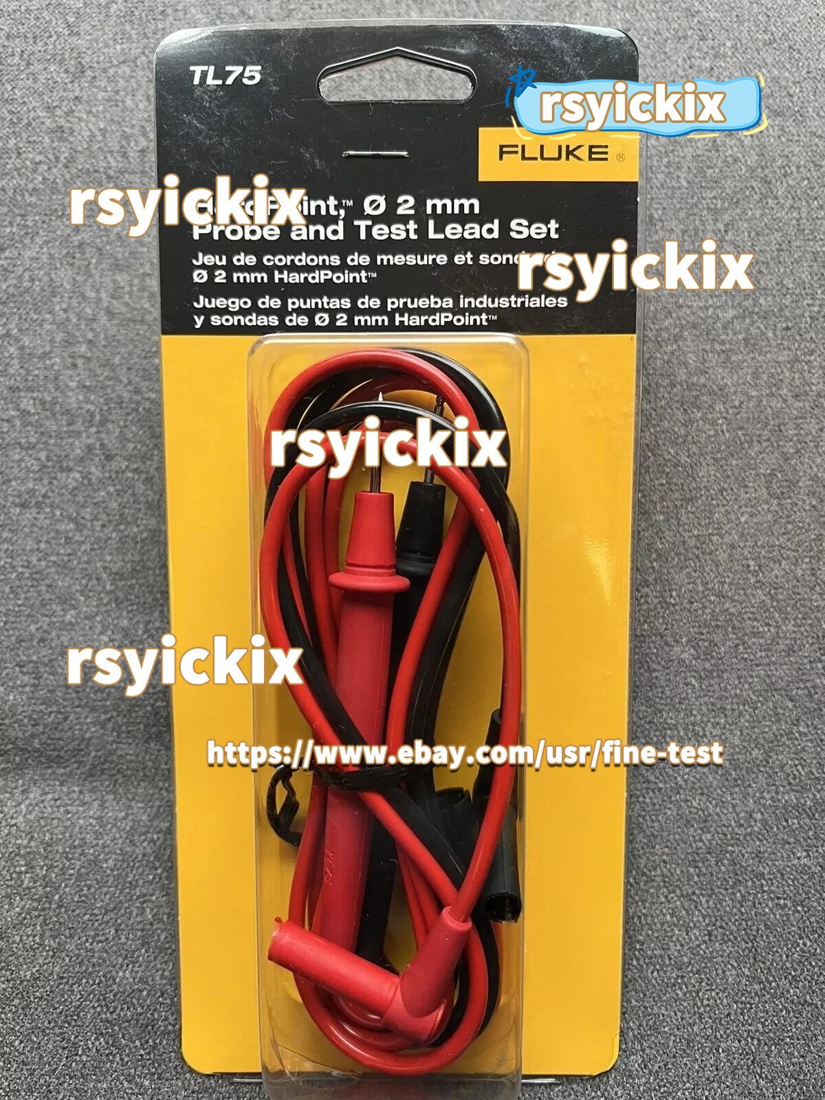 Genuine Fluke TL75 Hard Point 2mm Probe & Test Lead Set Don’t Be Fooled*