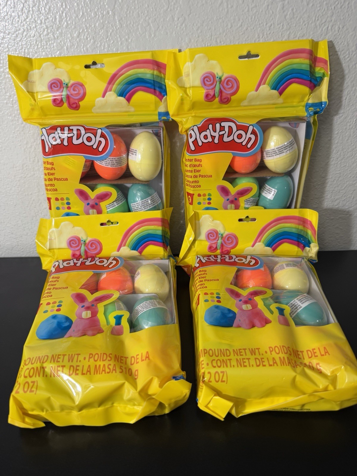 Lot Of 4 Play-Doh Easter Eggs Bag 9 Eggs In Each Bag 36 TOTAL