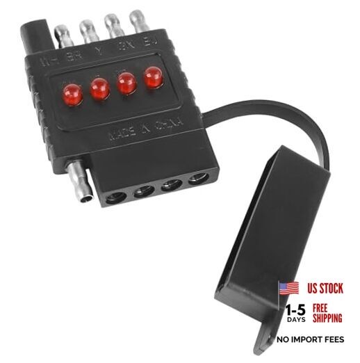 5-Way Trailer Wire Circuit Continuity Tester - 2 Pack, Black 5 Way Wire