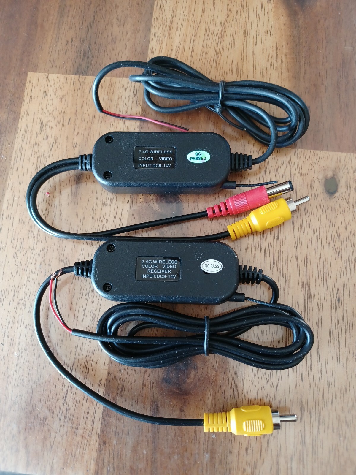 Pair 12/24V Wireless Transmitter Receiver Fits Car Reverse Rear Camera Monitor