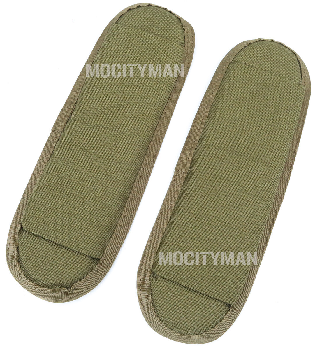 Eagle Slip On Khaki Shoulder Pads Set Fits Plate Carrier with 2" Wide Strap