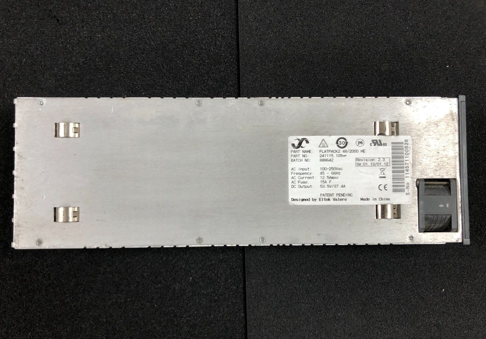 1 x ELTEK FLATPACK2 48/2000 REV 2.3 HE POWER SUPPLY RECTIFIER MODULE 241115.105