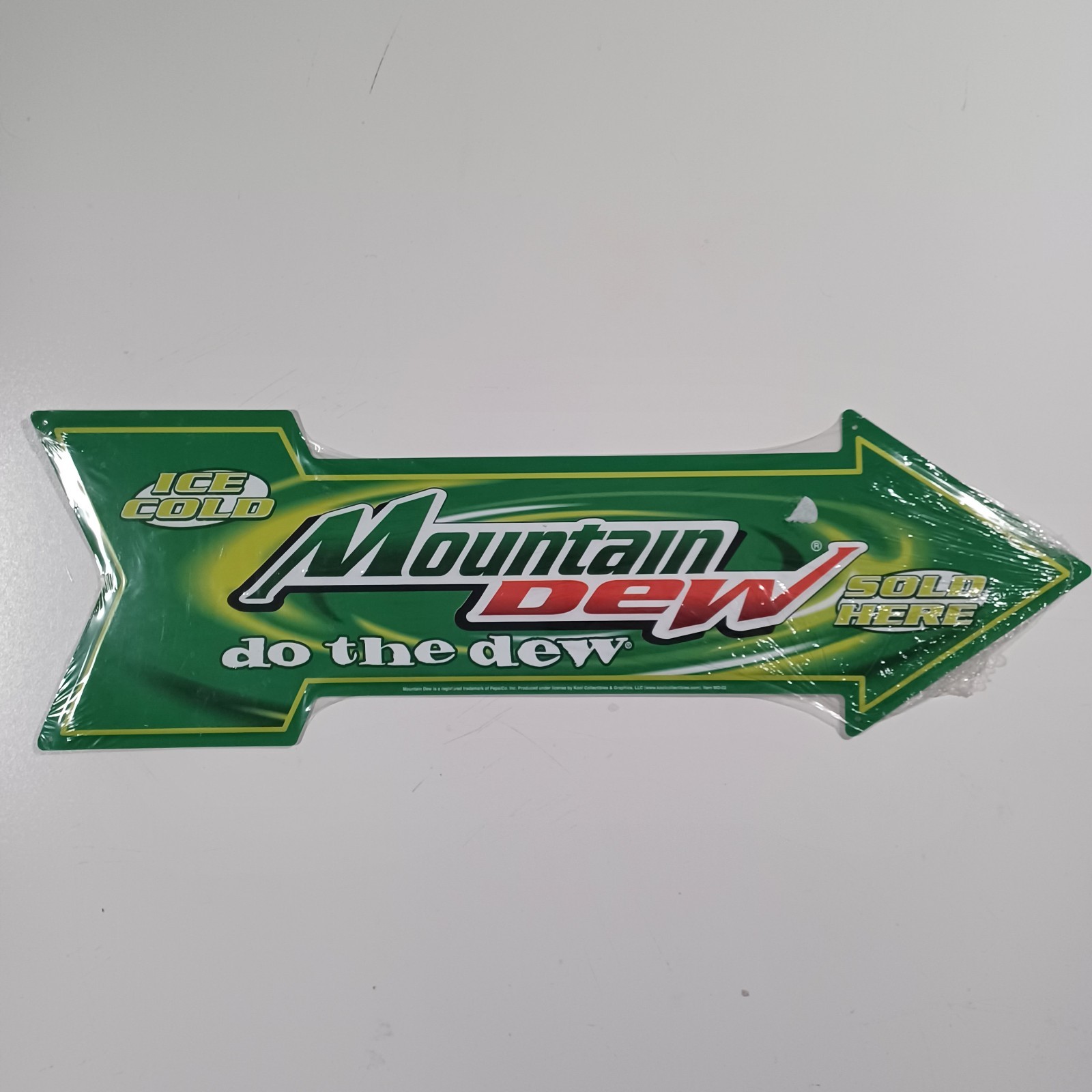 Mountain Dew Do The Dew 27" Arrow Metal Tin Sign 27x9 Inches Sealed