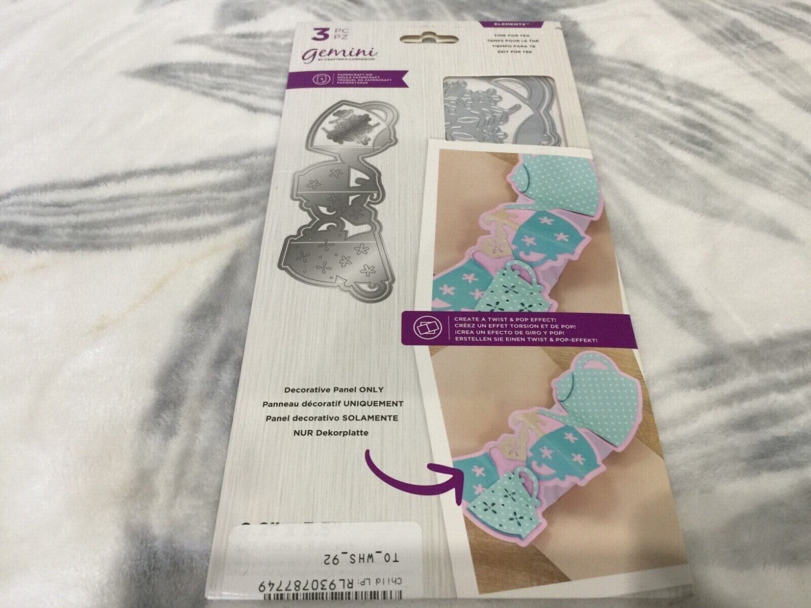 Crafters Companion Gemini Time for Tea Elements 3 pc Die Set