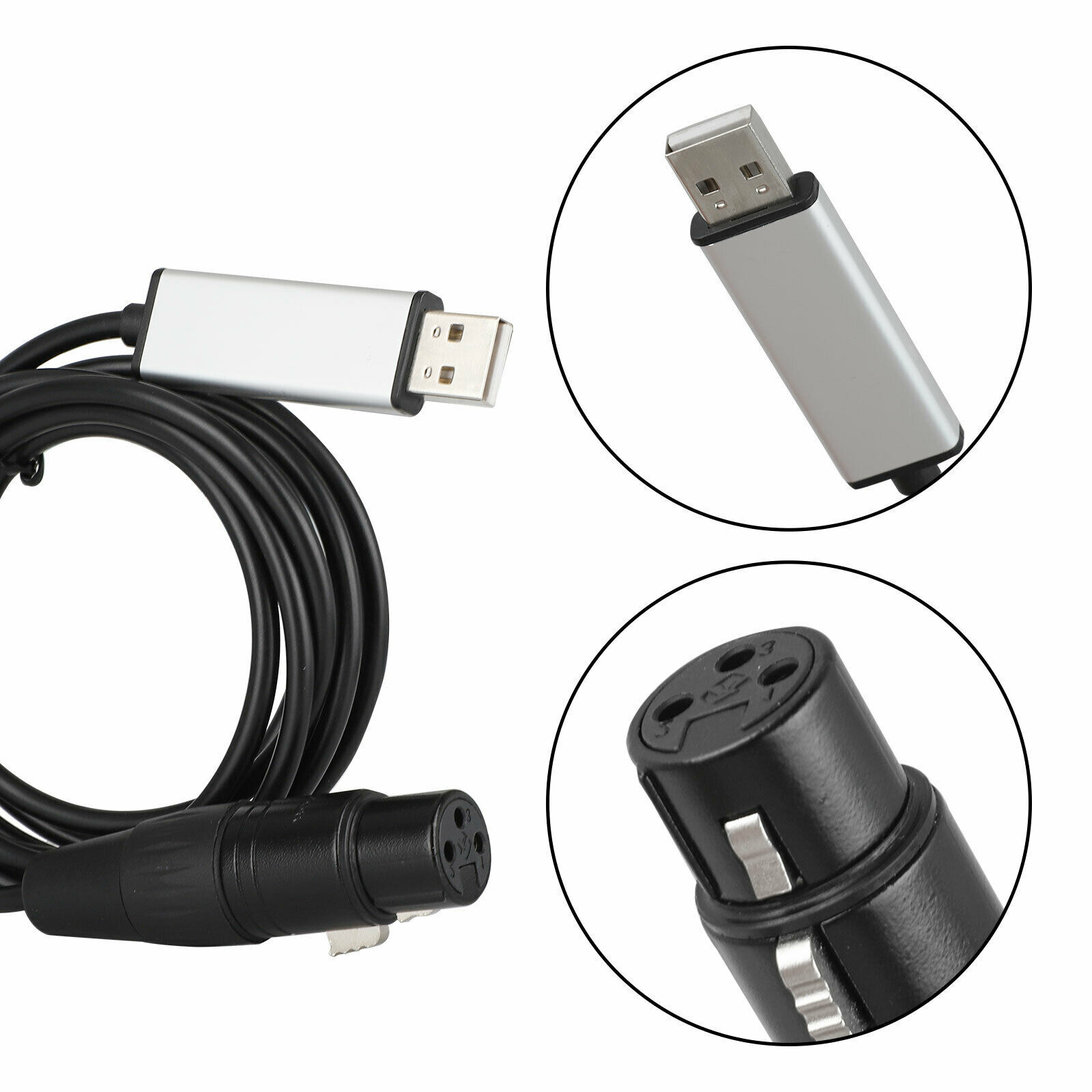 USB to DMX Interface Adapter DMX512 Stage Light Controller Cable For Computer US