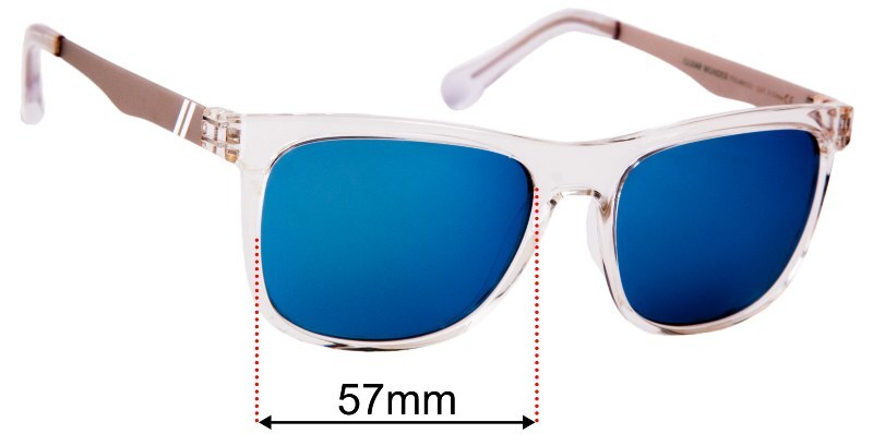 SFx Replacement Sunglass Lenses fits Blenders Clear Wonder - 57mm Wide