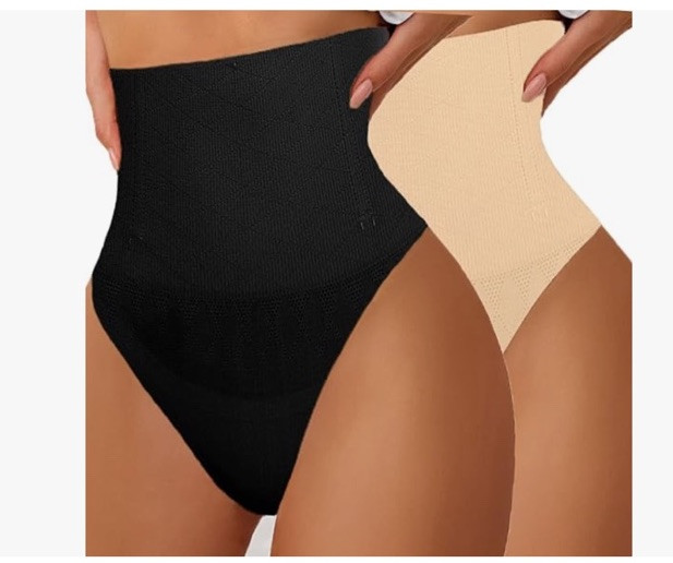 High Waist Shaper Tummy Control Thong Pair Shapewear Slim Underwear UK Small