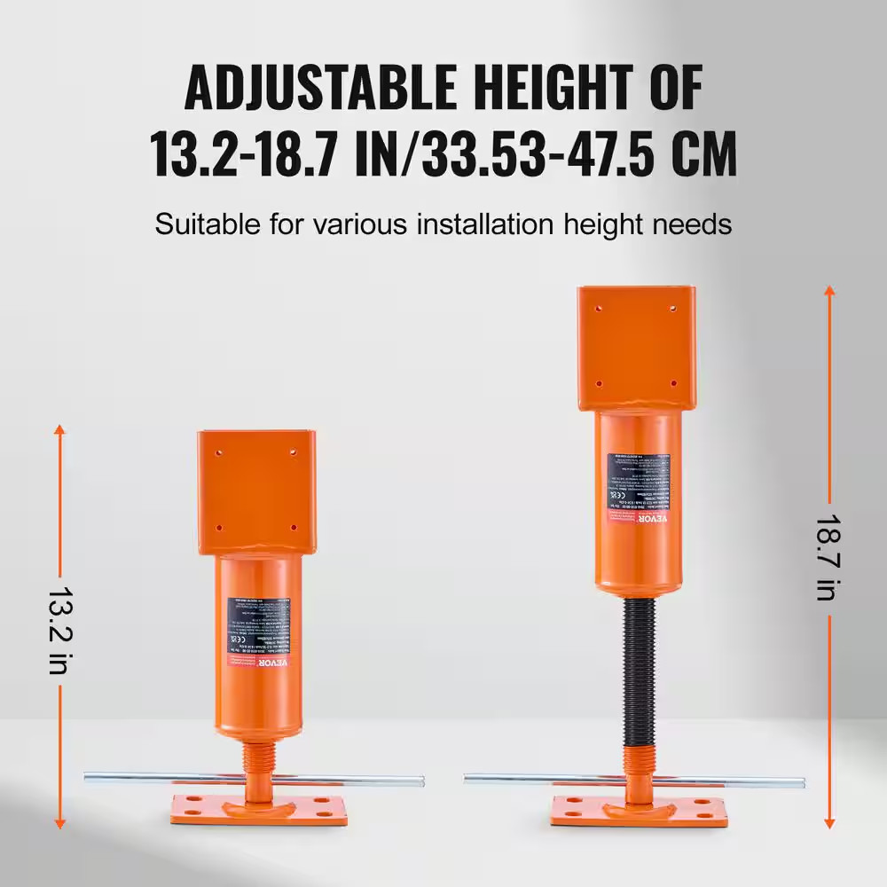 Screw Jack Post, 4 X 4 In. 13.2 -18.7 In. Height Range, 24,700 Lbs. Max Load Cap