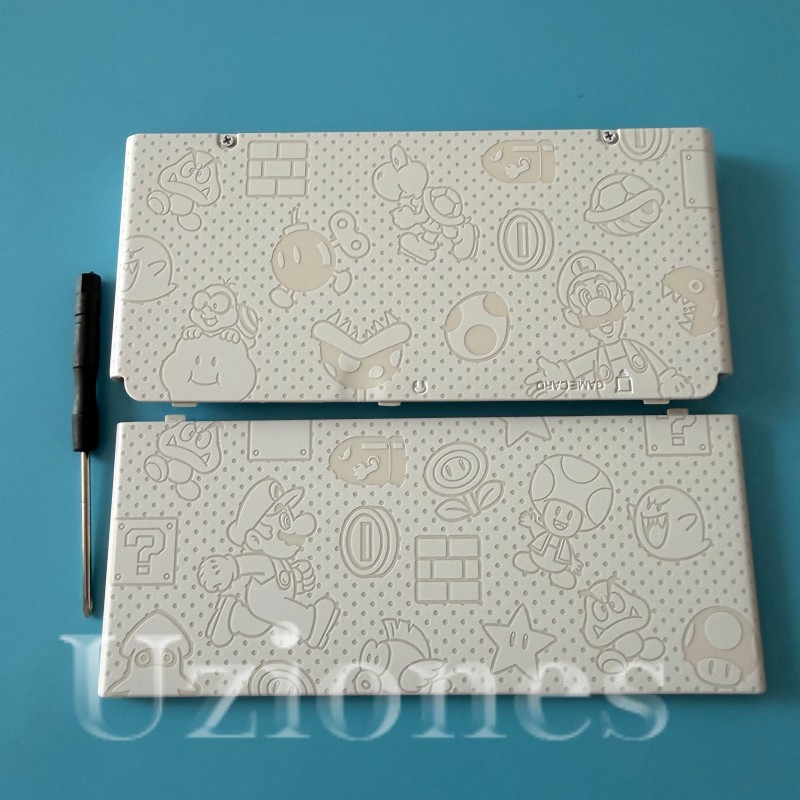 Top + Bottom Cover Shell Faceplate Case For Nintendo New 3DS Super Mario-Themed