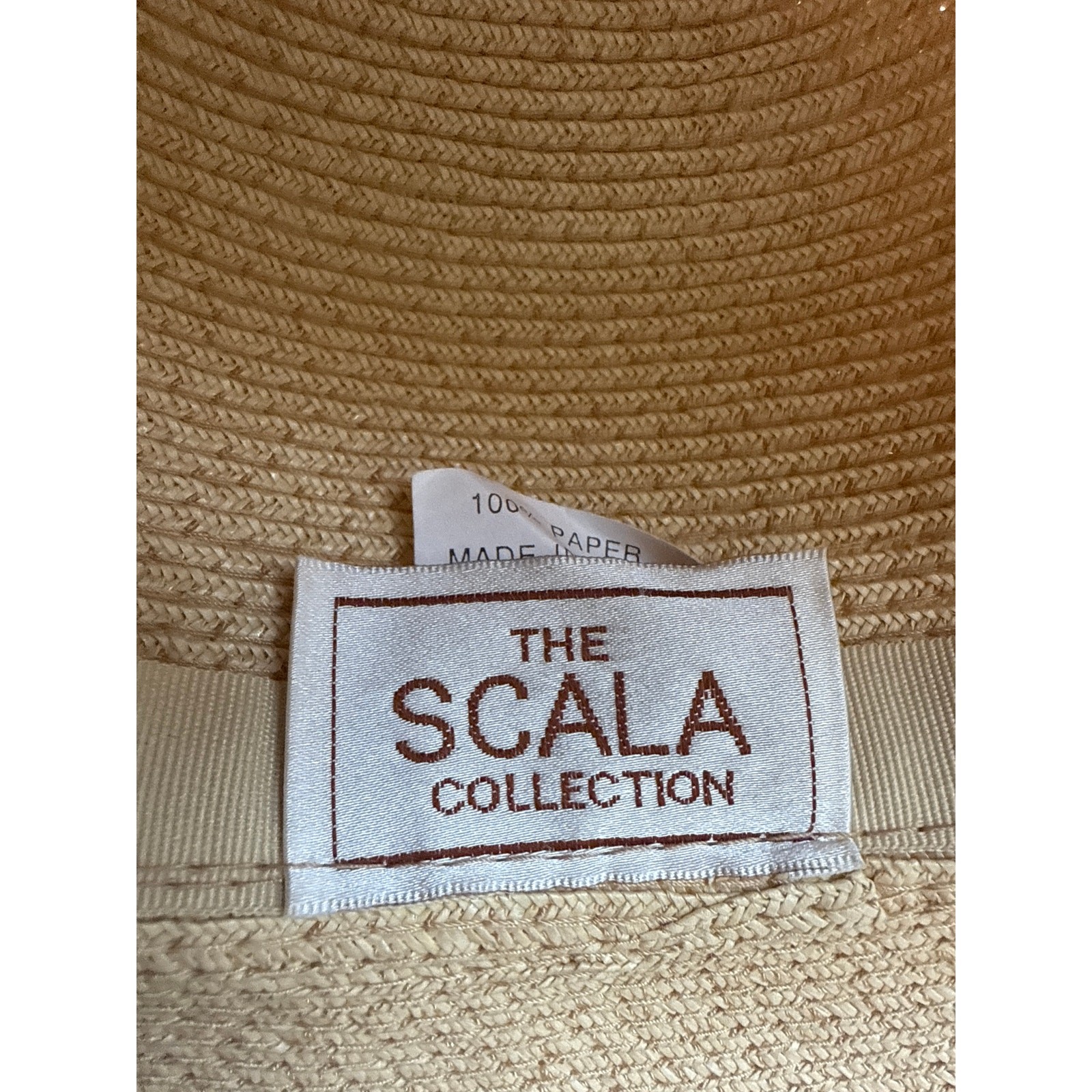 SCALA Collection Tan Rolled Brim Hat One Size