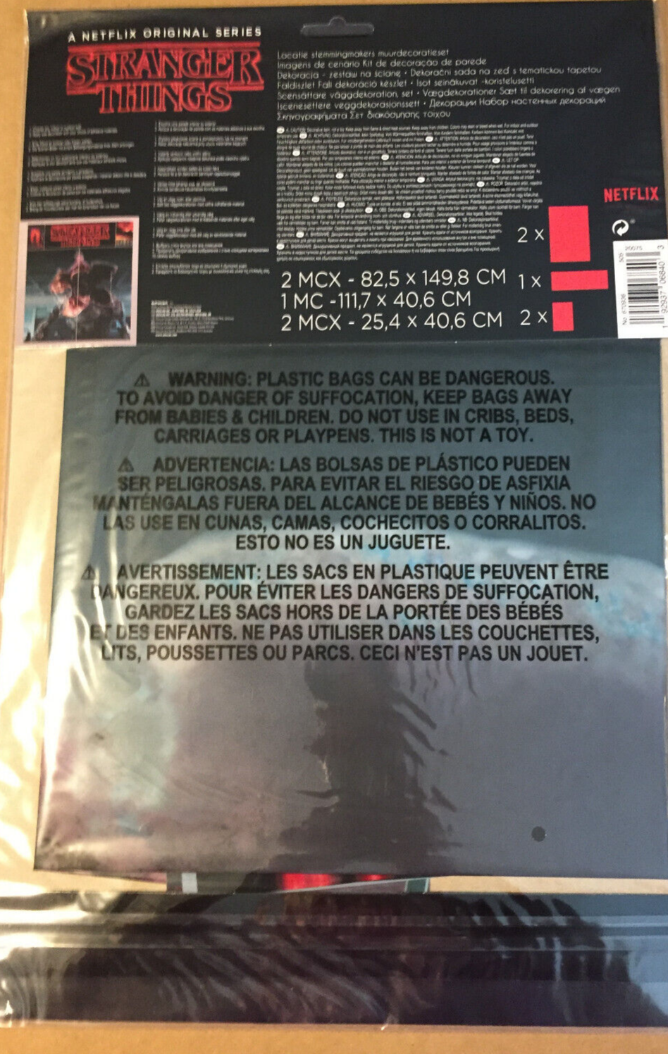 Stranger Things Scene Setters Wall Decorating Kit 5 Piece Demogorgon