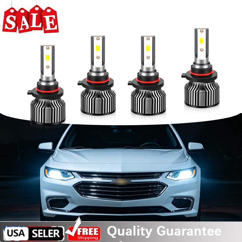 4X 6000k LED Headlight Bulbs 9005 For Chevrolet Impala 2016-2020