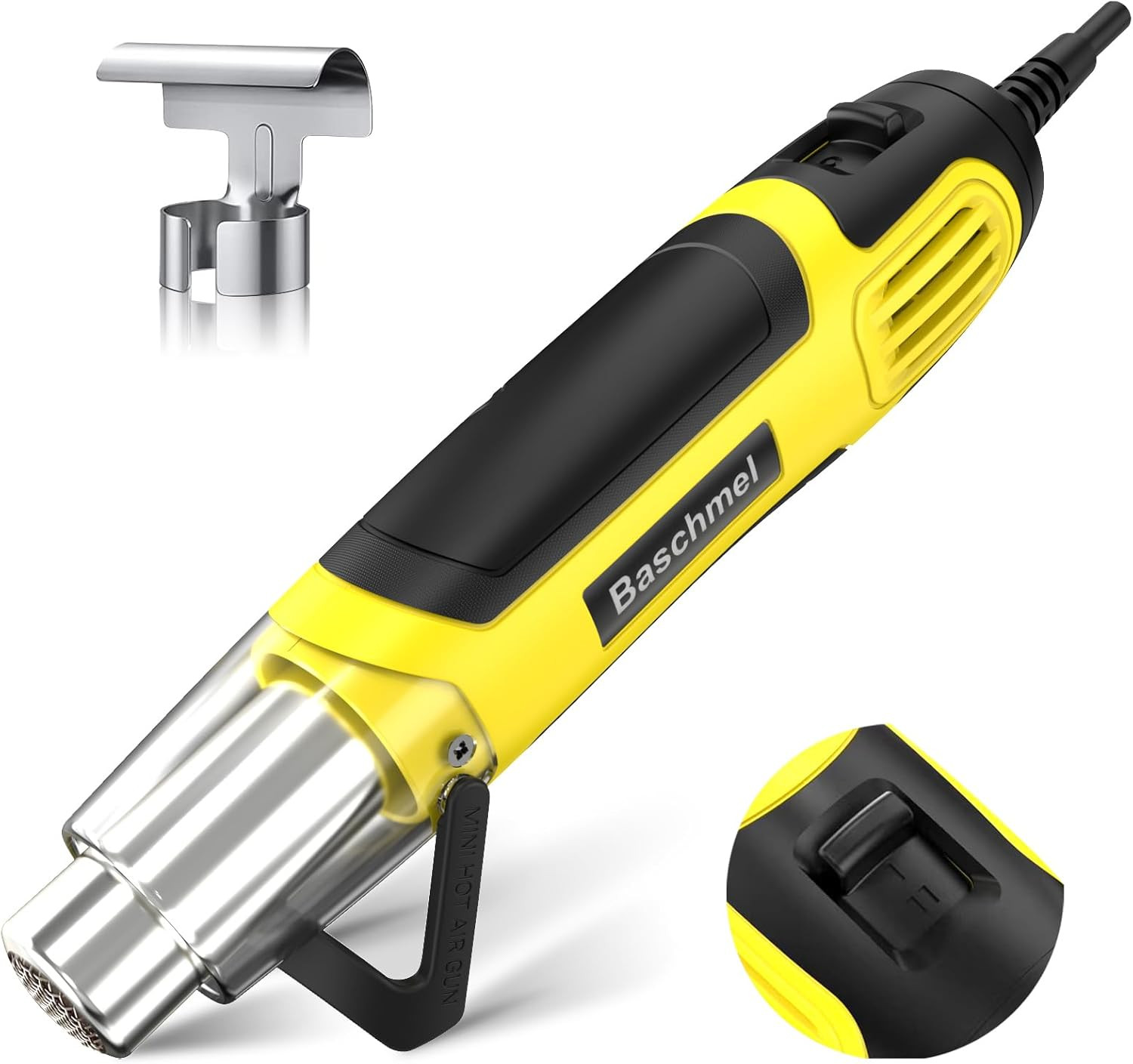 Mini Heat Gun, 500W 2-Temp 662°F-932°F (350°C-500°C) Fast Heat Hot Air Gun with