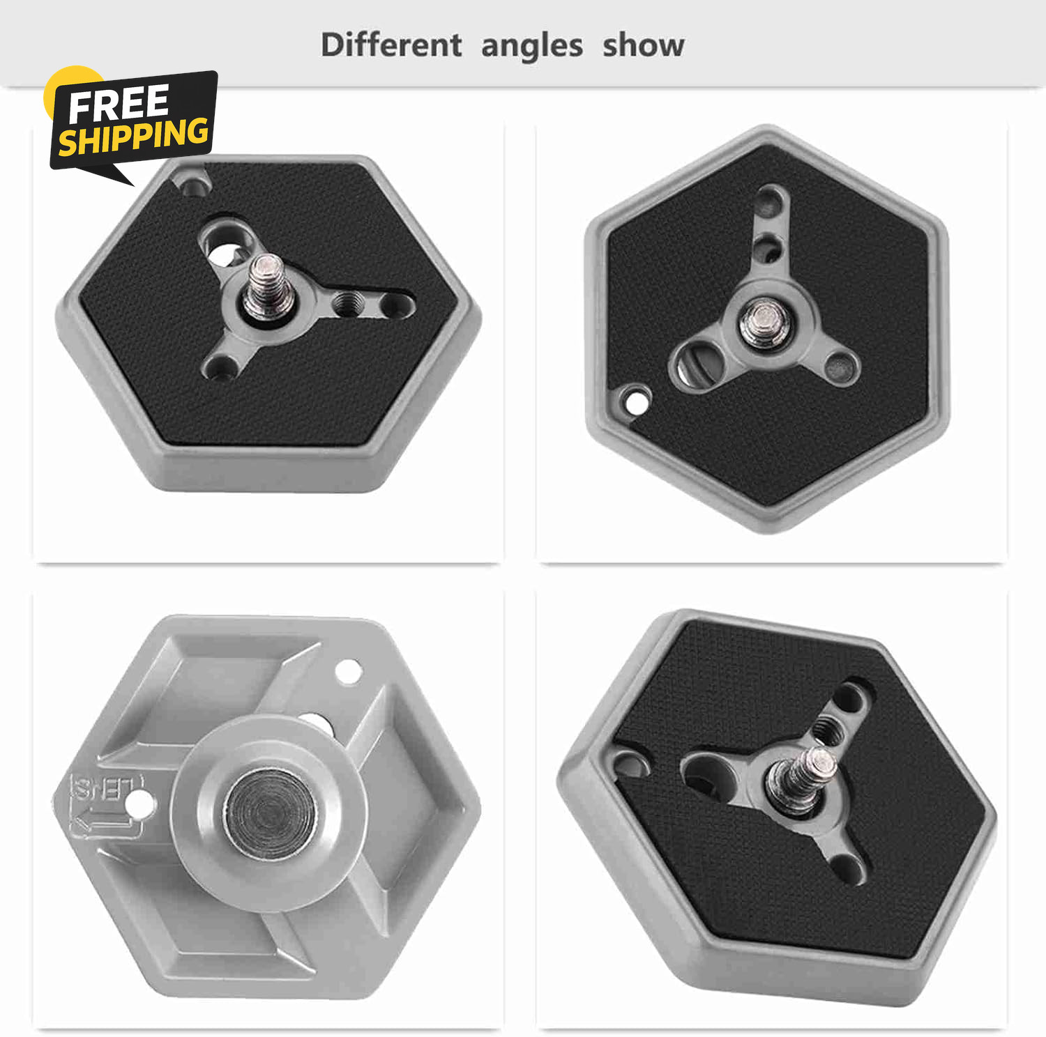 Hexagon Quick Release Plate for Tripod Camera, Bogen Quick Release