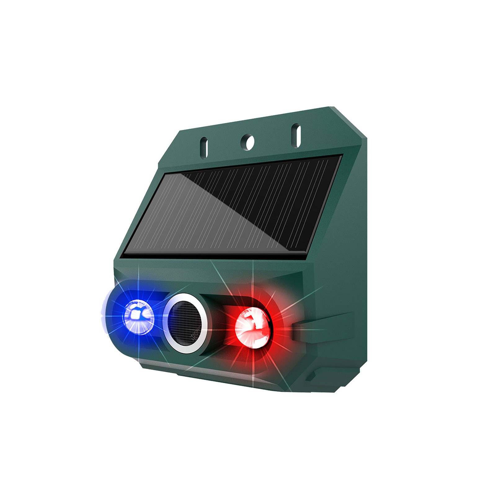 2-Solar Motion Sensor Alarm With Strobe Light For Outdoor Security