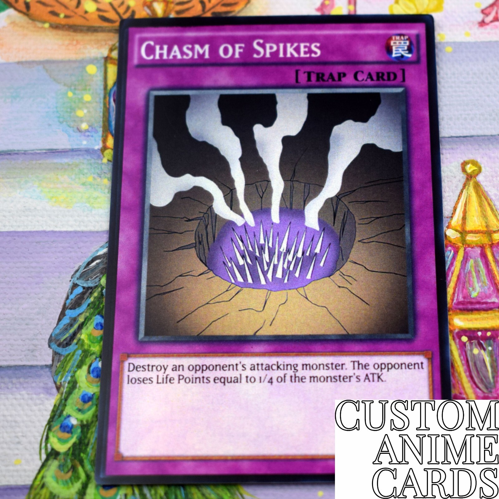 Chasm of spikes DIY ANIME EFFECT -  HOLO card